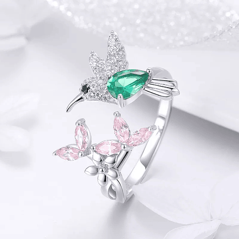 Anillo Amuleto Colibrí 💗Joyería con Alma y Significado